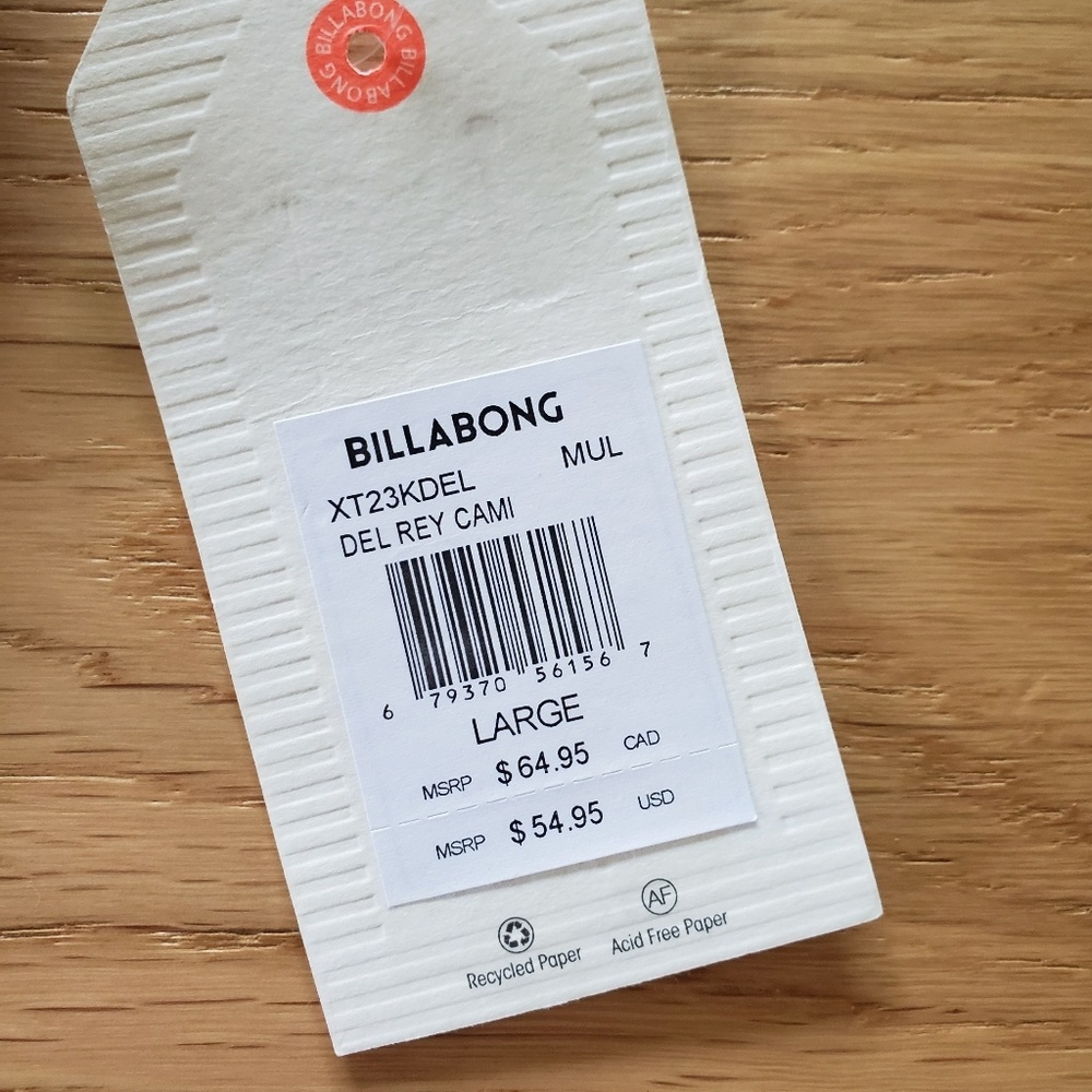 NWT! Billabong Del Rey Cami Bikini Top - Picture 4 of 4
